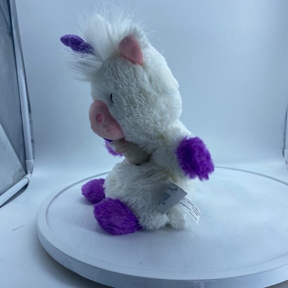 b.Boutique By Evergreen Unicorn Hand Finger Plush Puppets Set of 2 12” Soft - Picture 2 of 8